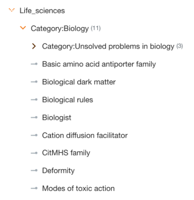 Ontology life sciences path in CENtree